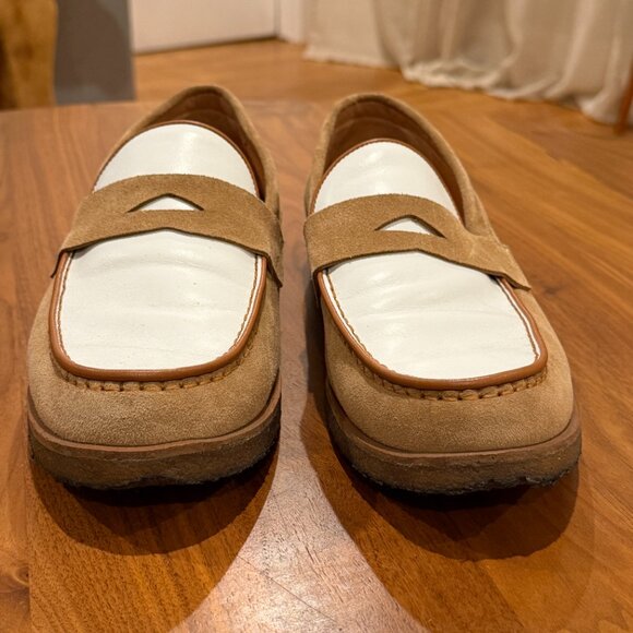 Marc Nolan White and Tan Loafers main image 5